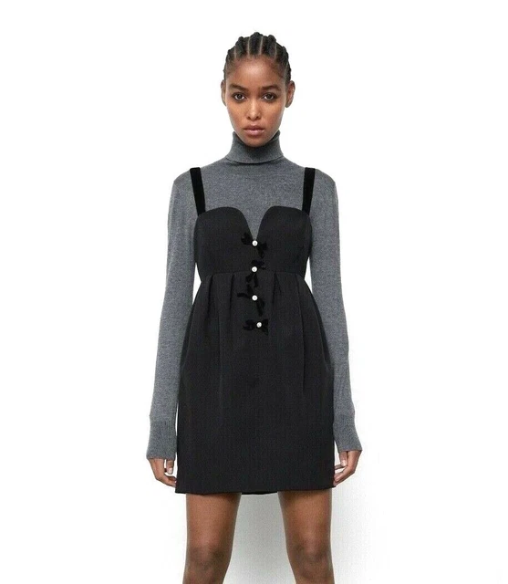 black diamond bandage dress New black suspender sewn diamond elastic slim fitting bandage dress, c –  Mega Mart Center main image 1