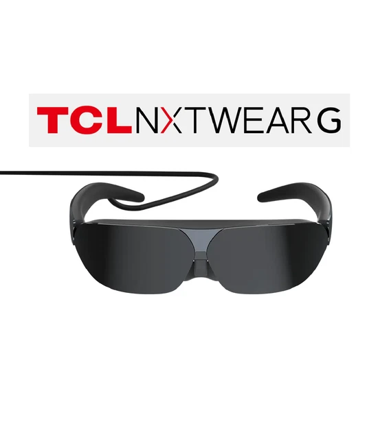 TCL NXTWEAR G AR Glasses   140" Screen with 1080P 60Hz OLED Dual Display 47° FoV