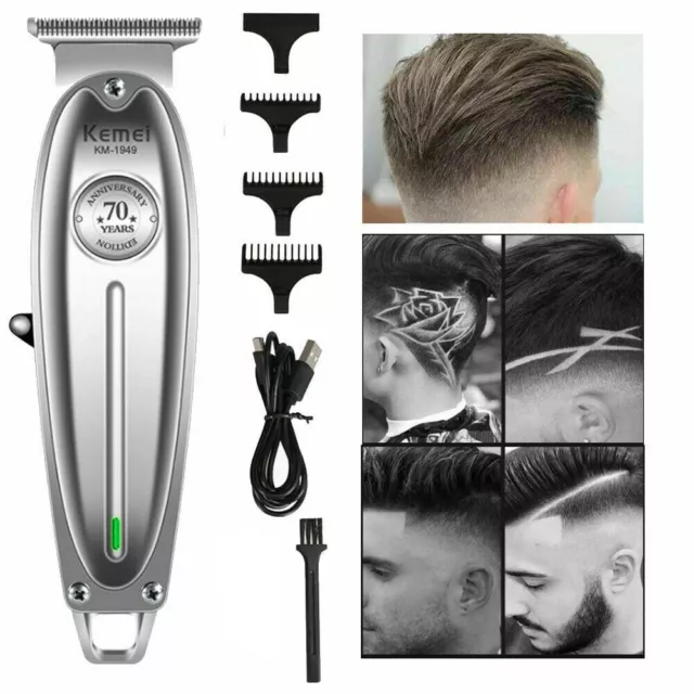 Kemei KM-1949 All-metal Professional Cordless Hair Clipper Trimmer Barber US