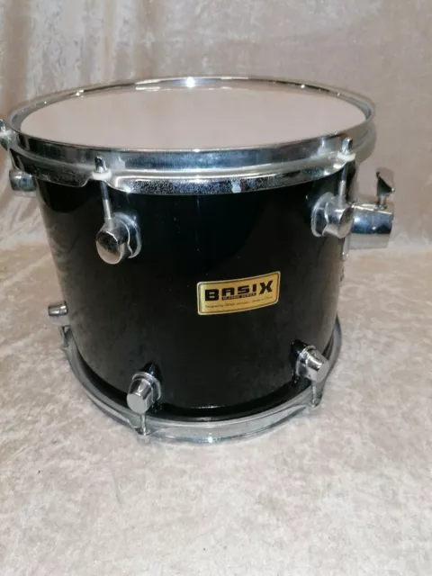 13" TomTom Hängetom  "BASIX" Trommel Schlagzeug Drumset Percussion schwarz