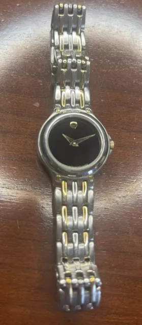 Women's Movado 81 E4 9829 Two Tone Museum Dial Watch - Pre Owned