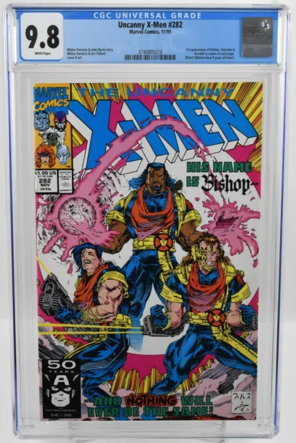 Uncanny X-Men #282 (1991) CGC Grade 9.8 Whilce Portacio, John Byrne Story Marvel