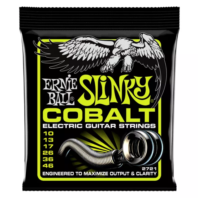 Ernie Ball 2721 Cobalt Regular Slinky 010/046 Muta Corde per Chitarra Elettrica