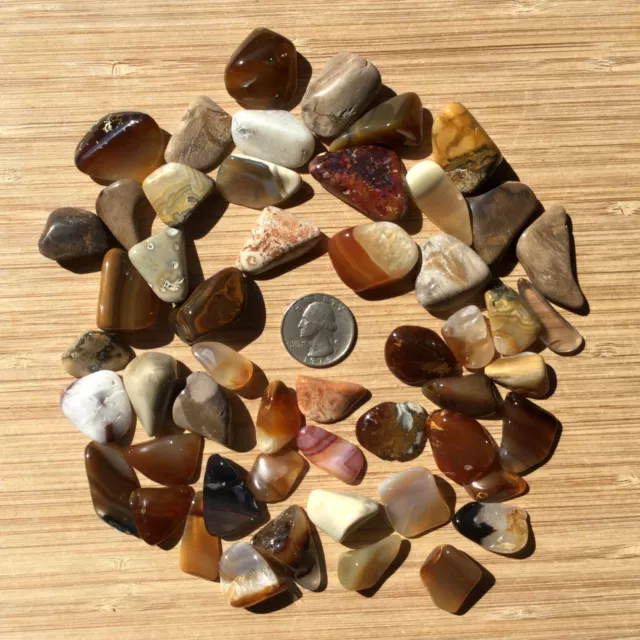 Polished Stones Crystals and Minerals Mixed Natural Color Tumbled Rocks 10oz Lot