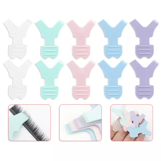 Eyelash Extension Grafting Brush Y-Shape Plastic Perming Comb Makeup Beauty Tool