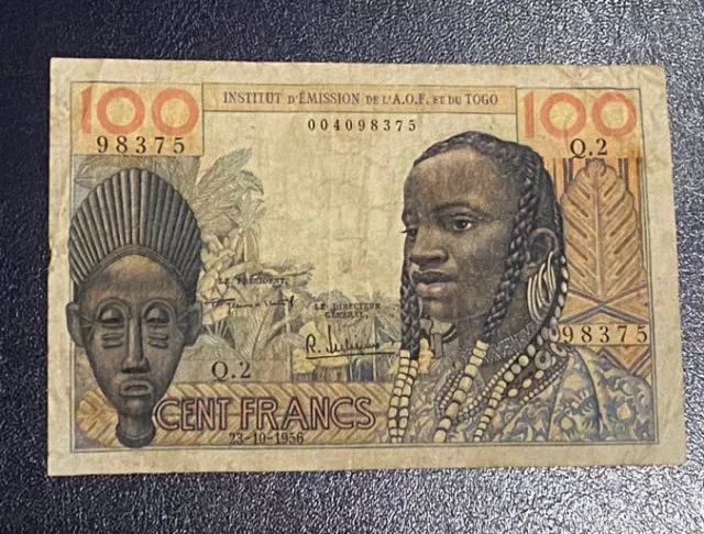 French West Africa (Togo)  100 Francs 1956- Xf