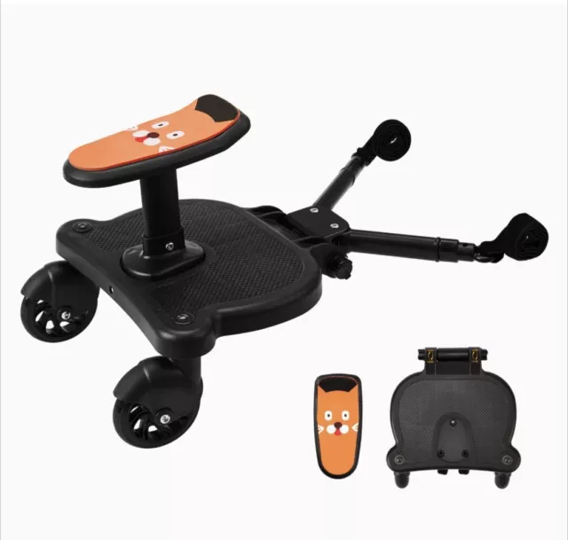 Universal Stroller Board 2-in-1 Buggy Board with Detachable Seat Standing Board