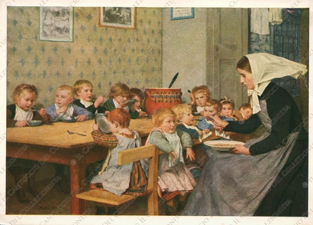 Die Krippe La creche Artista Albert ANKER Suisse Cartolina