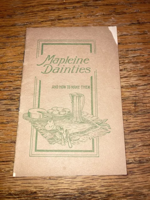 Marilyn Brass Collection Advertising Cookbook Mapleine Dainties And How To Make