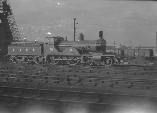 563 LSWR STEAM Locomotive Original Nagative Medium Format 6x9 ref73 ?25 ...