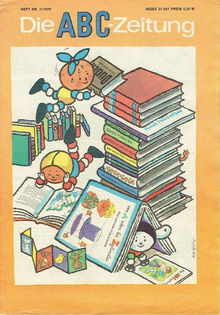 ABC Zeitung 1 1978 mit Bastelbogen DDR Hampelmann Puzzle