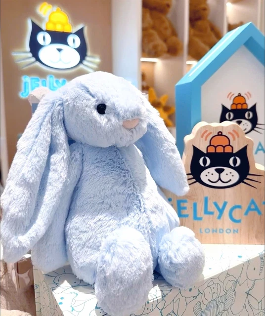 JELLYCAT BASHFUL BLUE Bunny Plush Toy With Tags Bashful Bunny Dolls Hot ...