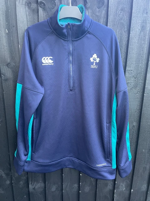 Veste D'entraînement Canterbury England 1/4 Zippée - Rouge Et Noire - Taille XL