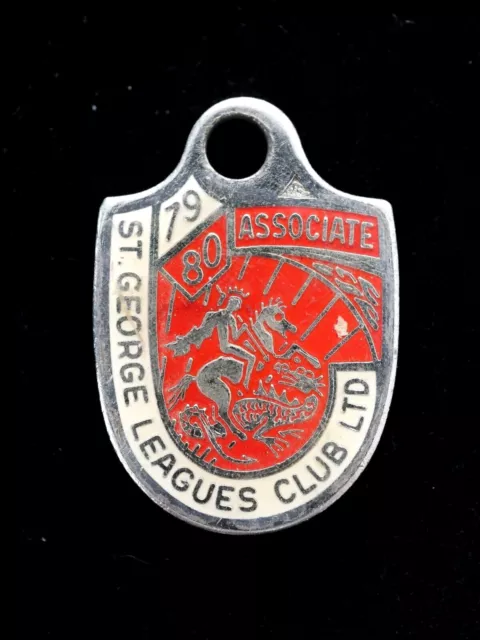 St George Leagues Club Dragons associate member badge 1979