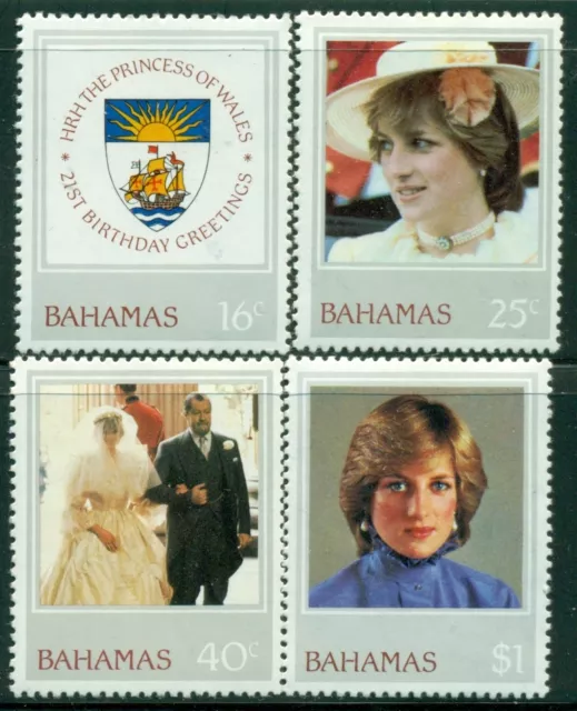 BAHAMAS 510-13 SG622-25 MNH 1982 21st Birthday Princess Diana set CV$6