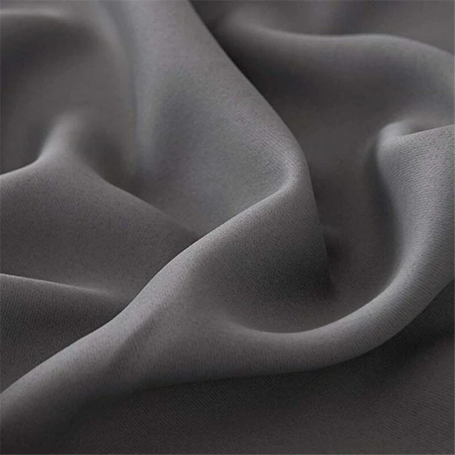 White Thermal Insulated Blackout Curtain for gray thick window curtain treatment