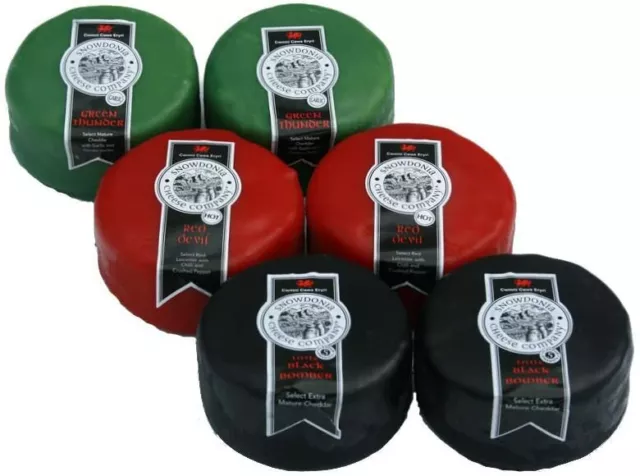 Snowdonia Cheese Truckle Mix (2 xBlack Bomber, 2 xRed Devil, 2 xGreen Thunder)