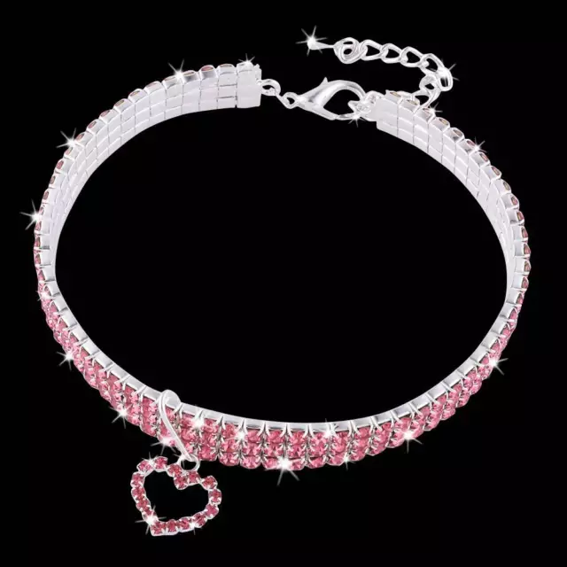 Dog Cat Rhinestone Diamond Collar Necklace Puppy Crystal Bling Pet Accessory US