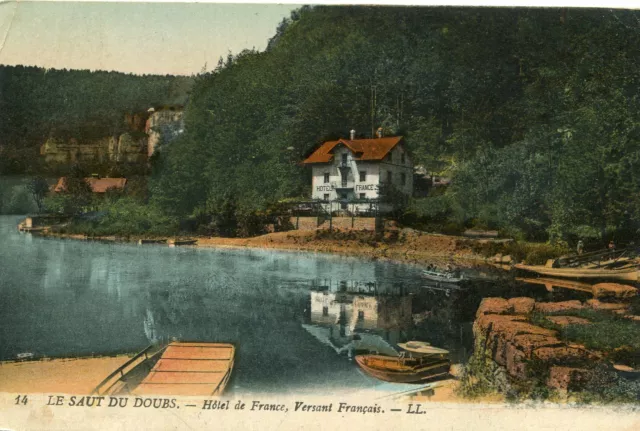 Carte VILLERS LE LAC Le Saut du Doubs Hôtel de France Versant Français