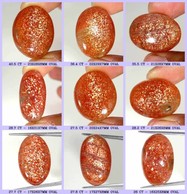 Naturale Australiano Dorato Sunstone Sfuso Gemma Ovale Cabochon