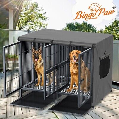 Jaula para perro XXXL caja de rejilla para perro perrera caja de transporte para perros jaula de alambre 130x100