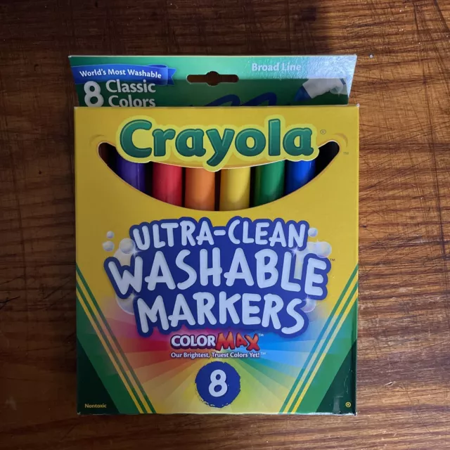 Crayola 24 Count Ultra-Clean Washable Markers ColorMAX Broadline. New In  Box.
