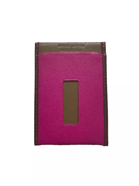 Travel pass holder, pink/brown safiano leather Paul Smith 2