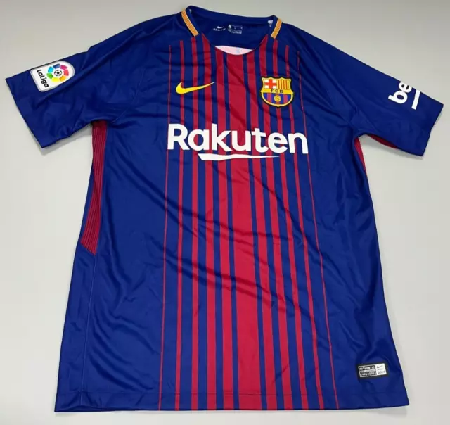 Barcelona Spain 2017-2018 Home Football Shirt Jersey Nike Size M Adult