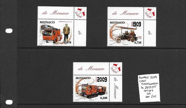 Monaco 2009 Firefighters Centenary set MNH