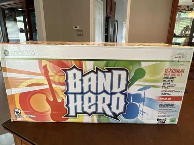 Xbox 360 Band Hero Kit Brand New Factory Sealed Complete Set - drums mic guitar Xbox 360 Band Hero Kit Brand New Factory Sealed Complete Set - drums mic guitar
