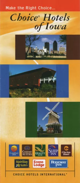 2023 Choice Hotels of Iowa brochure, Rodeway Inn, Quality Inn, Comfort Inn Motel