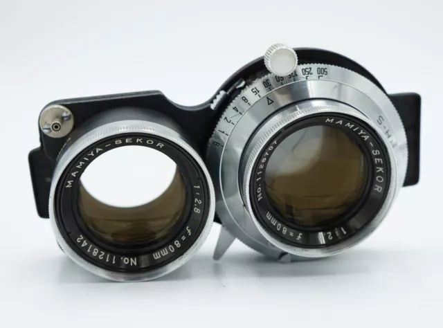 Mamiya Sekor 80mm f/2.8 TLR Lenses C3 C220 C330 C33 C2 C22 w/ Caps #635