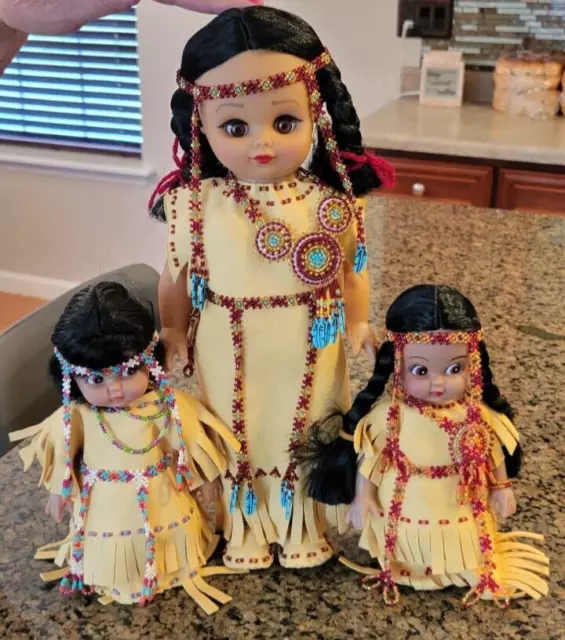 VINTAGE 12& SLEEPY Eye Native American Indian Doll Leather Clothes ...