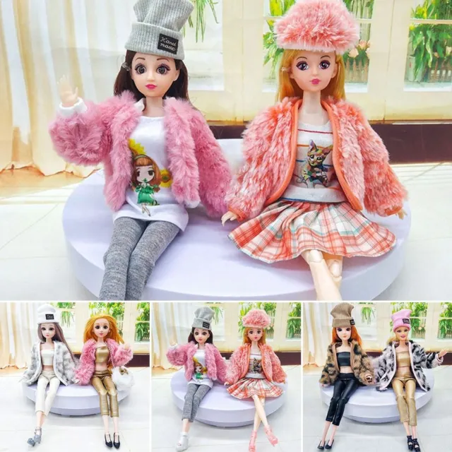 Fashion Plush Coat Hats Handmade Doll Pants Winter Wear Dresses  29~32cm Doll
