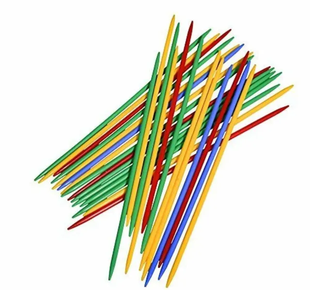 Point Games Giant Pick Up Sticks Game: 42 Brightly Colored Plastic Pick up