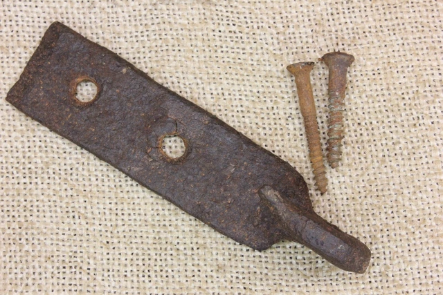 Old Hanger Hook Barn Find Smoke house Vintage 1800s Hearth Blacksmith Iron Rusty 3
