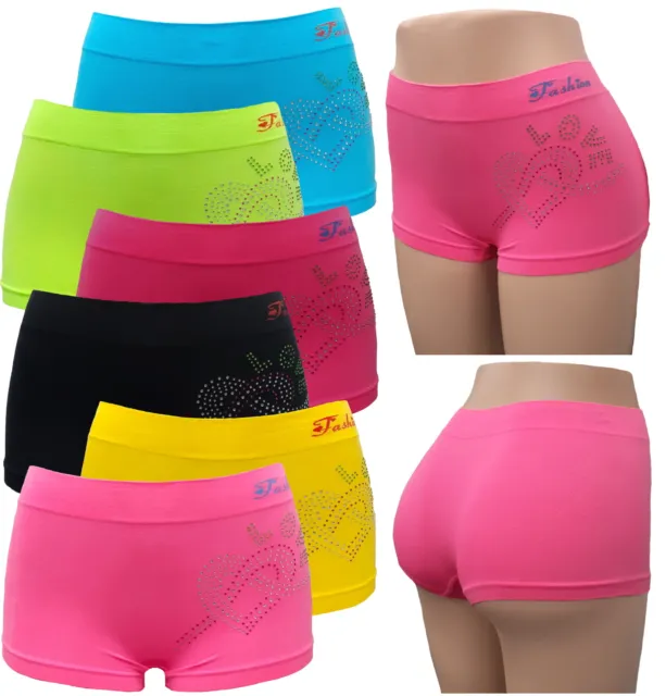WOMENS PLAIN BOXER Sexy Hot Pants Shorts Ladies Underwear Plus