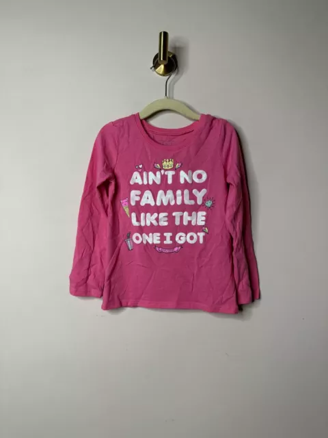 The Children's Place Pink Long Sleeve Family Graphic Shirt Girls 4T