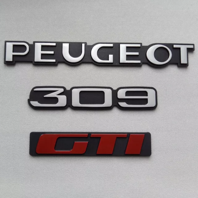 ⭐ Nuevo Kit 3 Monogramas Peugeot 309 Gti Logo Chapa Circuito Fase 1 2