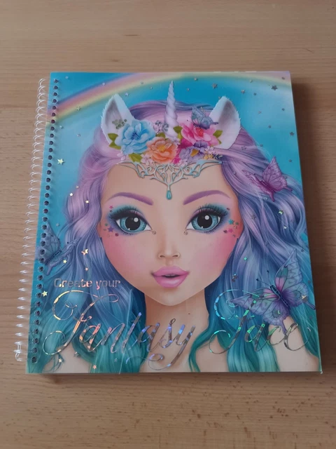 Depesche TOP-Model Create Your Fantasy Face Malbuch, gebraucht, Zustand wie neu