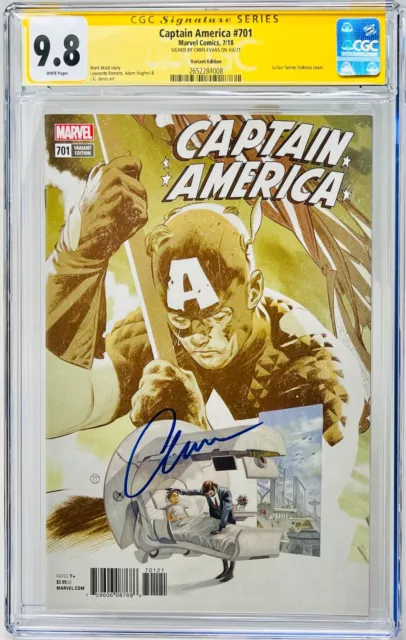 CGC Signature Series Graded 9.8 Captain America #701 Variant Chris Evans Auto