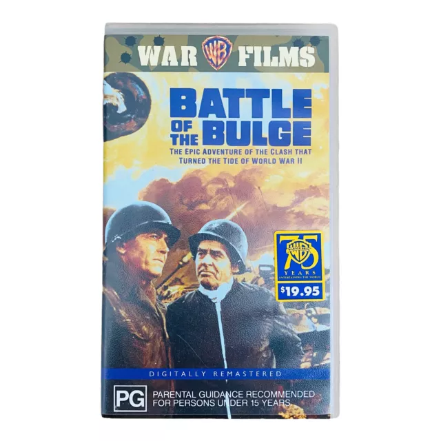 Battle of the Bulge VHS 1965 classic war film warner bros 11086 colour 150 mins