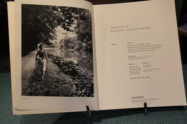 The Estate of Jacqueline Kennedy Onassis, Sothebys catalog, 1996, plus ephemera