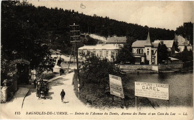 CPA BAGNOLES-de-l'ORNE - Entrée de l'Avenue du Dante Avenue des Bains. (435490)