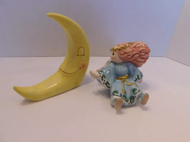 Fitz and Floyed Crescent Moon + Angel Salt + Pepper Shakers Moon Beams