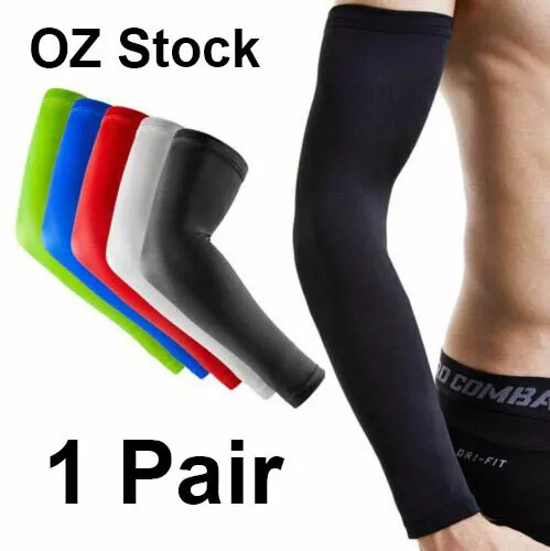 Cooling Sport Arm Sleeves Sun UV Protection Covers Cycling Golf Tennis