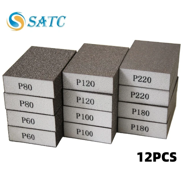 12PACK Drywall Sanding Sponge Block Pad 60-220 Grit Wet Dry Sandpaper Sand Paper