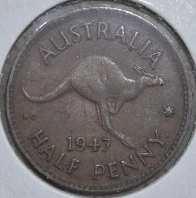 1947 Australian Half Penny Circulated Condition