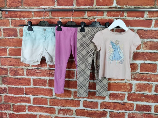 Pantaloncini Da Ragazza Età 2-3 Anni Gap H&M M&S Leggings Denim Maglietta Frozen Elsa 98Cm