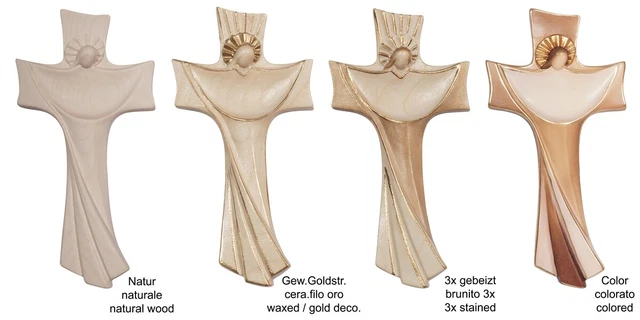 Croix En Bois De Hêtre Blanc 18x12 Cm – Décoration Murale Moderne, Cadeau Baptême Communion